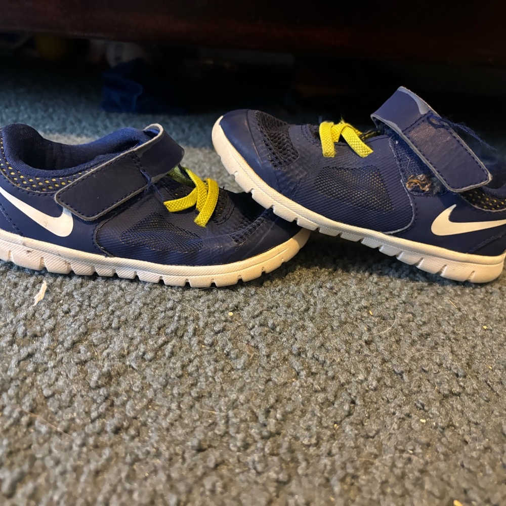 Nike Kids Blue and Green Shoes
